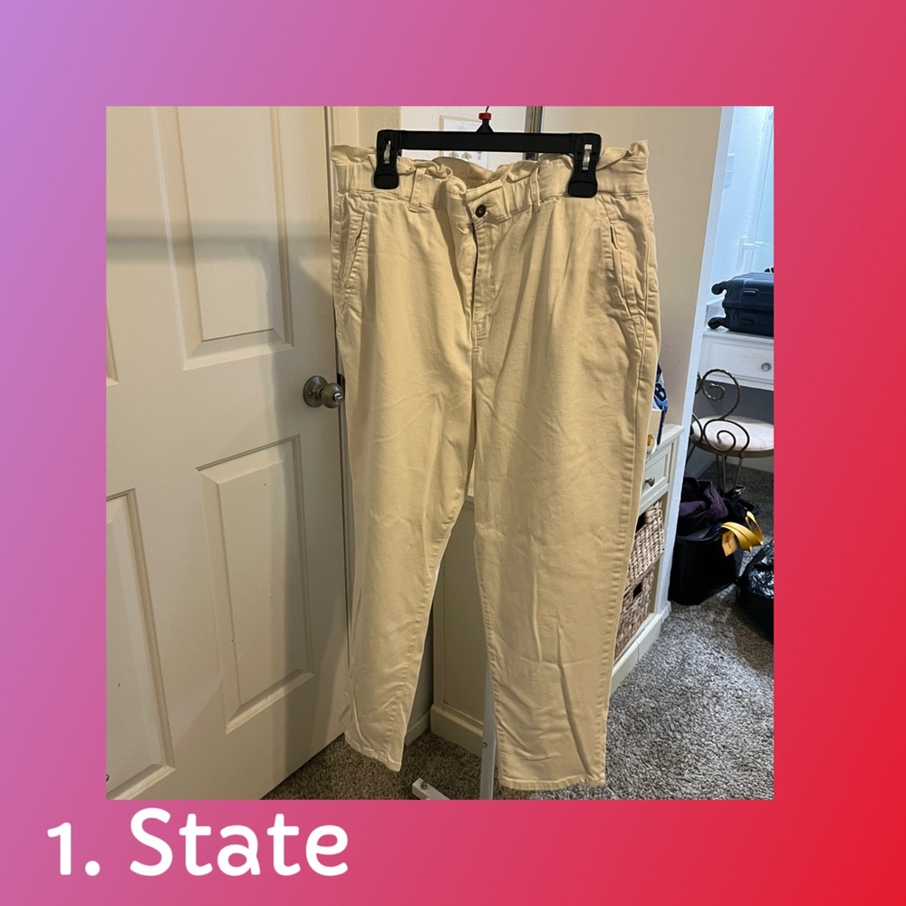 1. State Cream Cropped Pants